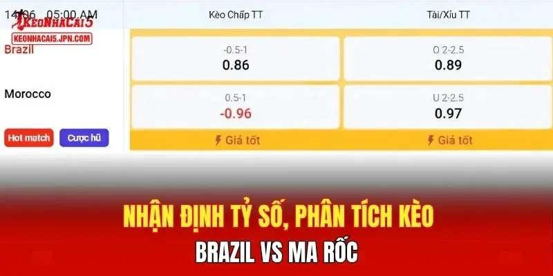 Nhận định tỷ số, phân tích kèo Brazil vs Ma Rốc 